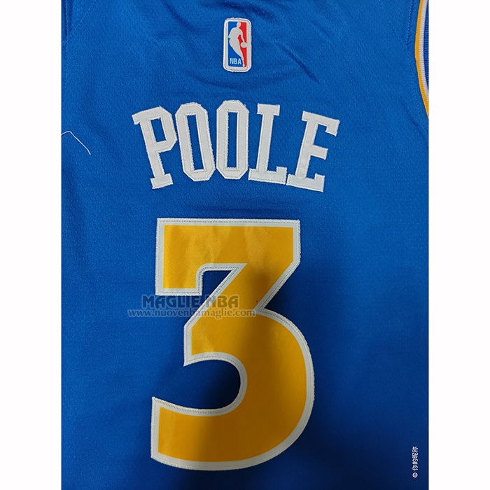 Maglia
 Jordan Poole NO 3 Golden State Warriors Classic 2022-23 Blu

